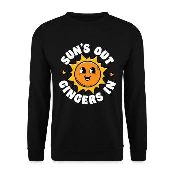 Suns Out Gingers In - Unisex Sweatshirt - black - Front - Alina (178cm) & Michal (187cm)