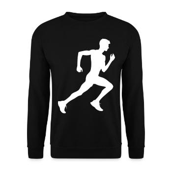 Running Jogging Men's Jogging Running Race - Unisex Sweatshirt - black - Front - Alina (178cm) & Michal (187cm)