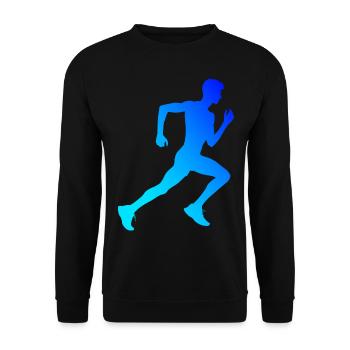 Fitness Racing Jogging Women Running Men - Unisex Sweatshirt - black - Front - Alina (178cm) & Michal (187cm)