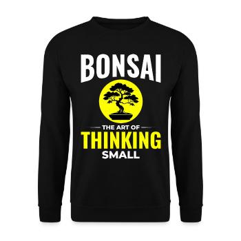 Japanischer Bonsai Gärtner Baum Sammler Gartenarbeit - Unisex Pullover - Schwarz - Vorne - Alina (178cm) & Michal (187cm)
