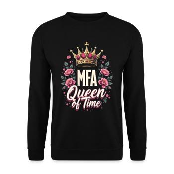 Medical Assistant MFA Time Queen Practice - Unisex Sweatshirt - black - Front - Alina (178cm) & Michal (187cm)