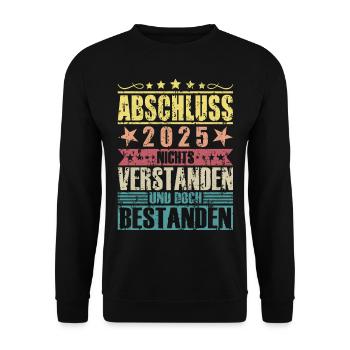 Abschluss 2025 - Unisex Pullover - Schwarz - Vorne - Alina (178cm) & Michal (187cm)