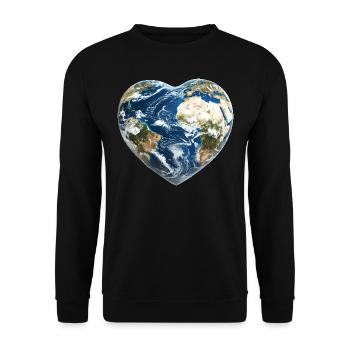 Cœur de Terre - Sweat-shirt Unisexe - noir - Devant - Alina (178cm) & Michal (187cm)