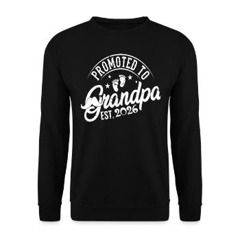 Promu au rang de grand-père 2026 Futur grand-père - Sweat-shirt Unisexe - noir - Devant - Alina (178cm) & Michal (187cm)