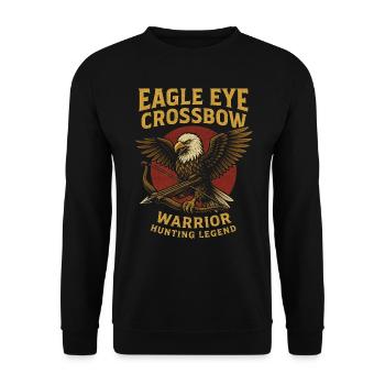 Arbalète Shooter Eagle - Sweat-shirt Unisexe - noir - Devant - Alina (178cm) & Michal (187cm)