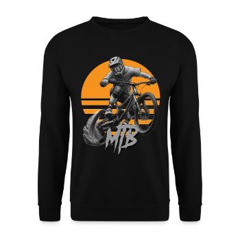 MTB bike - Unisex Pullover - Schwarz - Vorne - Alina (178cm) & Michal (187cm)