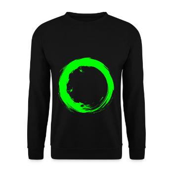 Kreis Design Vektor Neue Variante Rund Grün Neu - Unisex Pullover - Schwarz - Vorne - Alina (178cm) & Michal (187cm)