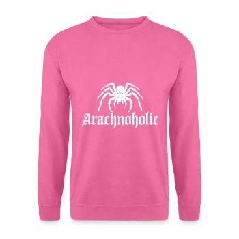 Arachnoholic große haarige Spinne Silhouette - Unisex Pullover - Pink - Vorne
