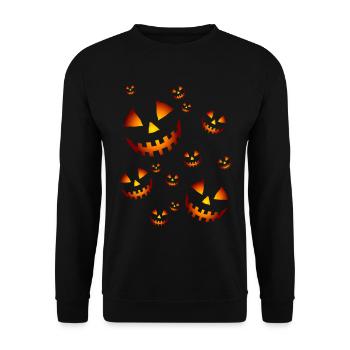 Les citrouilles - Sweat-shirt Unisexe - noir - Devant - Alina (178cm) & Michal (187cm)