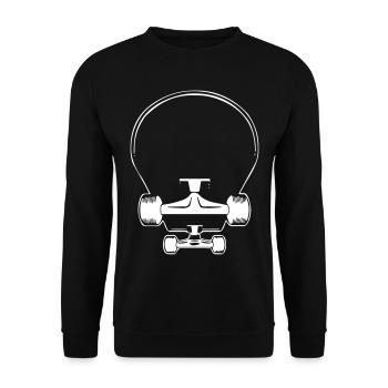 Skateboard - Unisex Pullover - Schwarz - Vorne - Alina (178cm) & Michal (187cm)