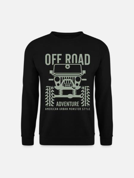 Offroad Abenteuer urban 4x4 - Unisex Pullover - Schwarz