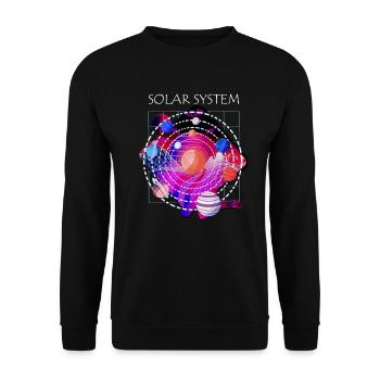 Galaxie des planètes du système solaire - Sweat-shirt Unisexe - noir - Devant - Alina (178cm) & Michal (187cm)