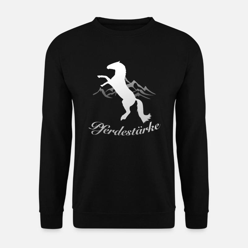 Pferdestärke, steigendes Pferd, Horse - Unisex Pullover - Schwarz