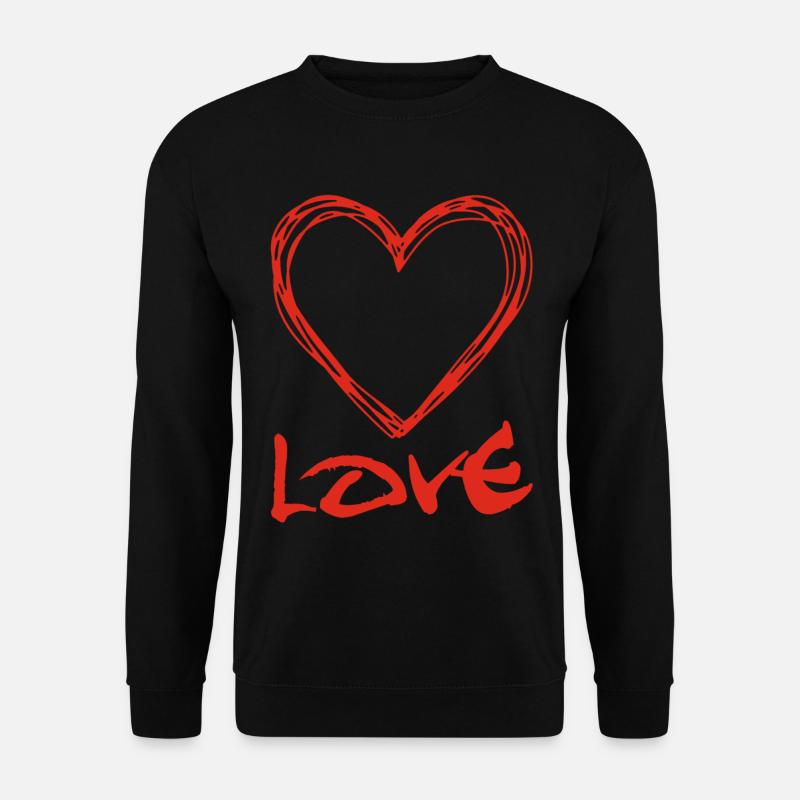 red graffiti heart - Unisex Sweatshirt - black