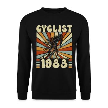 Cycling party born in 1983 40 years anniversary - Unisex Sweatshirt - black - Front - Alina (178cm) & Michal (187cm)