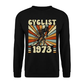 Cycling party born in 1973 50 years anniversary - Unisex Sweatshirt - black - Front - Alina (178cm) & Michal (187cm)