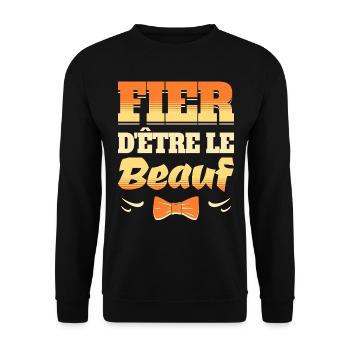 Fier D'Être Le Beauf Idée Pour Beau-Frère - Sweat-shirt Unisexe - noir - Devant - Alina (178cm) & Michal (187cm)