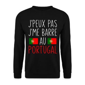 Voyage J'peux Pas J'me Barre Au Portugal - Sweat-shirt Unisexe - noir - Devant - Alina (178cm) & Michal (187cm)