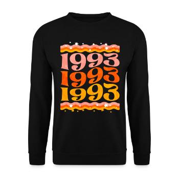 Fête Anniversaire Femme 1993 30 Ans Anniversaire - Sweat-shirt Unisexe - noir - Devant - Alina (178cm) & Michal (187cm)