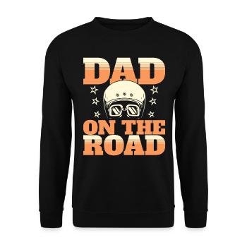 Humorvolle Redewendung Papa Biker Papa Biker - Unisex Pullover - Schwarz - Vorne - Alina (178cm) & Michal (187cm)