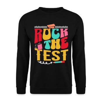 Rock The Test Examen Fin D'Année Enseignant - Sweat-shirt Unisexe - noir - Devant - Alina (178cm) & Michal (187cm)