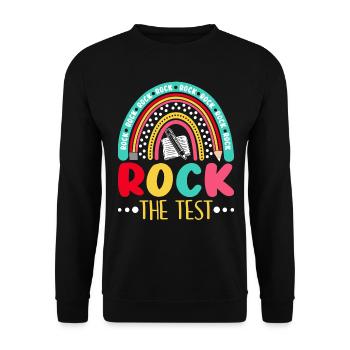 Rock The Test Examen Étudiant Enseignant - Sweat-shirt Unisexe - noir - Devant - Alina (178cm) & Michal (187cm)