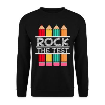 Rock The Test Examen Enseignant Étudiant - Sweat-shirt Unisexe - noir - Devant - Alina (178cm) & Michal (187cm)