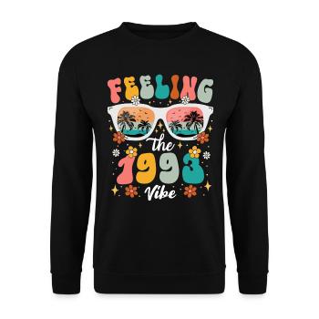 30eme Anniversaire Femme 1993 30 Ans Anniversaire - Sweat-shirt Unisexe - noir - Devant - Alina (178cm) & Michal (187cm)