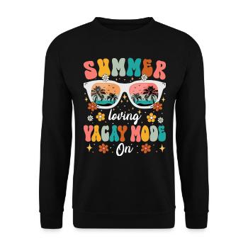 Adore Le Soleil et La Plage Voyage Vacances D'Été - Sweat-shirt Unisexe - noir - Devant - Alina (178cm) & Michal (187cm)
