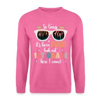 Ende des Kindergartens Schulanfangskind - Unisex Pullover - Pink - Vorne
