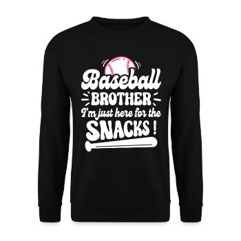 Humor brother supporter baseball - Unisex Sweatshirt - black - Front - Alina (178cm) & Michal (187cm)
