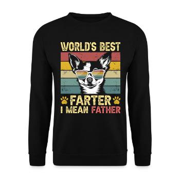 Vintage Dog Humorous Daddy Dog Chihuahua - Unisex Sweatshirt - black - Front - Alina (178cm) & Michal (187cm)