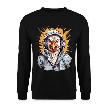 Chicken Skirt - Unisex Sweatshirt - black - Front - Alina (178cm) & Michal (187cm)