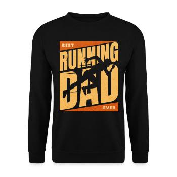 Papa Coureur Marathon Meilleur Papa Runner - Sweat-shirt Unisexe - noir - Devant - Alina (178cm) & Michal (187cm)