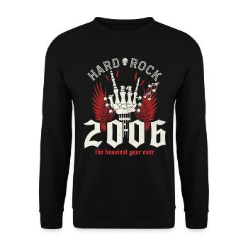 Rock Année 2006 Fête Musicien 18 Ans Anniversaire - Sweat-shirt Unisexe - noir - Devant - Alina (178cm) & Michal (187cm)