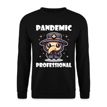 Humor Krankenschwester Pestdoktor Arzt - Unisex Pullover - Schwarz - Vorne - Alina (178cm) & Michal (187cm)