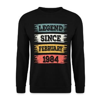 Legend 40 Years 1984 February 40 Years Anniversary - Unisex Sweatshirt - black - Front - Alina (178cm) & Michal (187cm)
