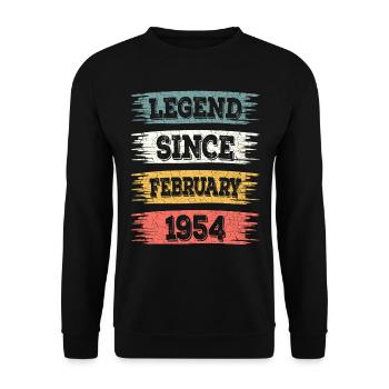 Legend 70 Years 1954 February 70 Years Anniversary - Unisex Sweatshirt - black - Front - Alina (178cm) & Michal (187cm)