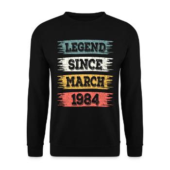 Legend 40 Years 1984 March 40 Years Anniversary - Unisex Sweatshirt - black - Front - Alina (178cm) & Michal (187cm)