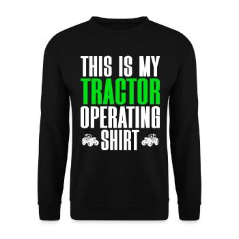Landwirt Traktorfahrer Landwirt - Unisex Pullover - Schwarz - Vorne - Alina (178cm) & Michal (187cm)