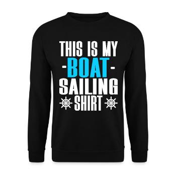 Seaman Boat Driver Captain - Unisex Sweatshirt - black - Front - Alina (178cm) & Michal (187cm)