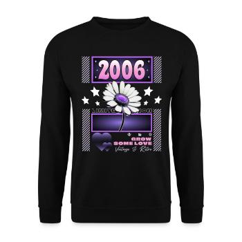 Retro Y2K Year 2006 Birthday Woman 18 Years Old - Unisex Sweatshirt - black - Front - Alina (178cm) & Michal (187cm)