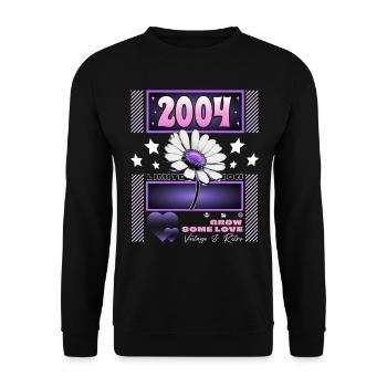 Retro Y2K Year 2004 Birthday Women 20 Years - Unisex Sweatshirt - black - Front - Alina (178cm) & Michal (187cm)