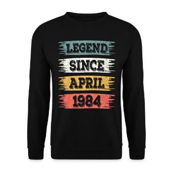 Legend 40 Years 1984 April 40 Years Anniversary - Unisex Sweatshirt - black - Front - Alina (178cm) & Michal (187cm)