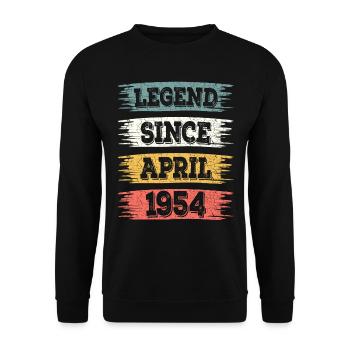 Legend 70 Years 1954 April 70 Years Anniversary - Unisex Sweatshirt - black - Front - Alina (178cm) & Michal (187cm)