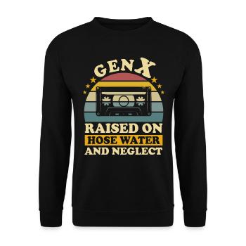 Humour Génération X - Sweat-shirt Unisexe - noir - Devant - Alina (178cm) & Michal (187cm)
