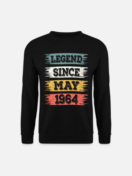 Legend 60 jaar 1964 mei 60 jaar verjaardag - Uniseks sweater - zwart