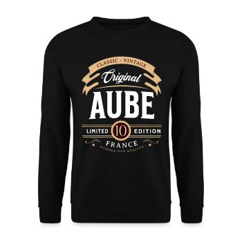 Vintage Aube Département France - Sweat-shirt Unisexe - noir - Devant - Alina (178cm) & Michal (187cm)