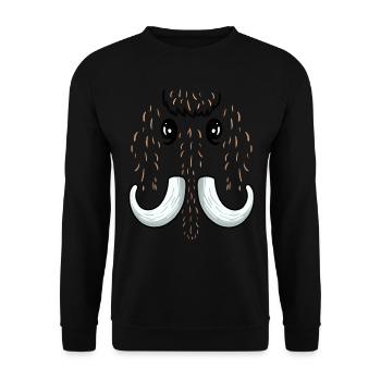 Humor Mammut Wollkostüm Mammut Männer - Unisex Pullover - Schwarz - Vorne - Alina (178cm) & Michal (187cm)