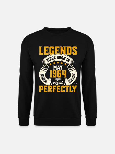 60th Anniversary May Vintage 1964 - Unisex Sweatshirt - black